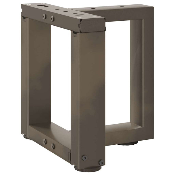 Couchtischbeine T-Form, Stahl Natur, 2er Set