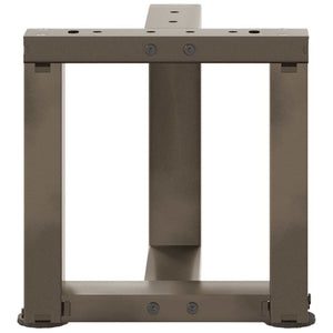 Couchtischbeine T-Form, Stahl Natur, 2er Set