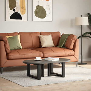 Couchtischbeine T-Form Schwarz, 2er Set