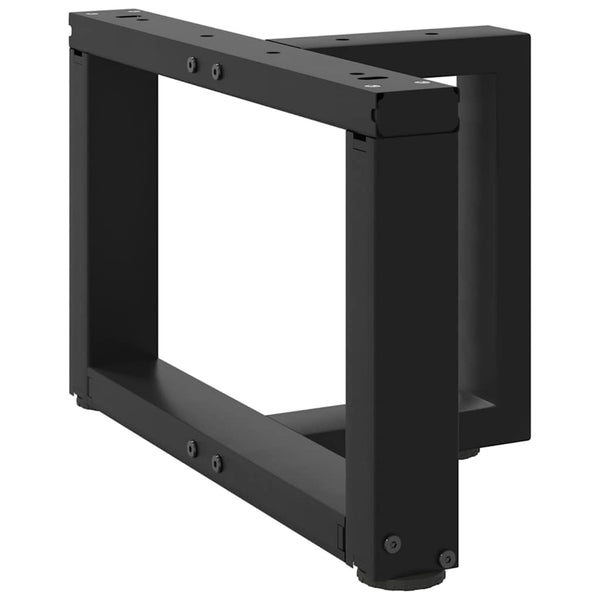 Couchtischbeine T-Form Schwarz, 2er Set