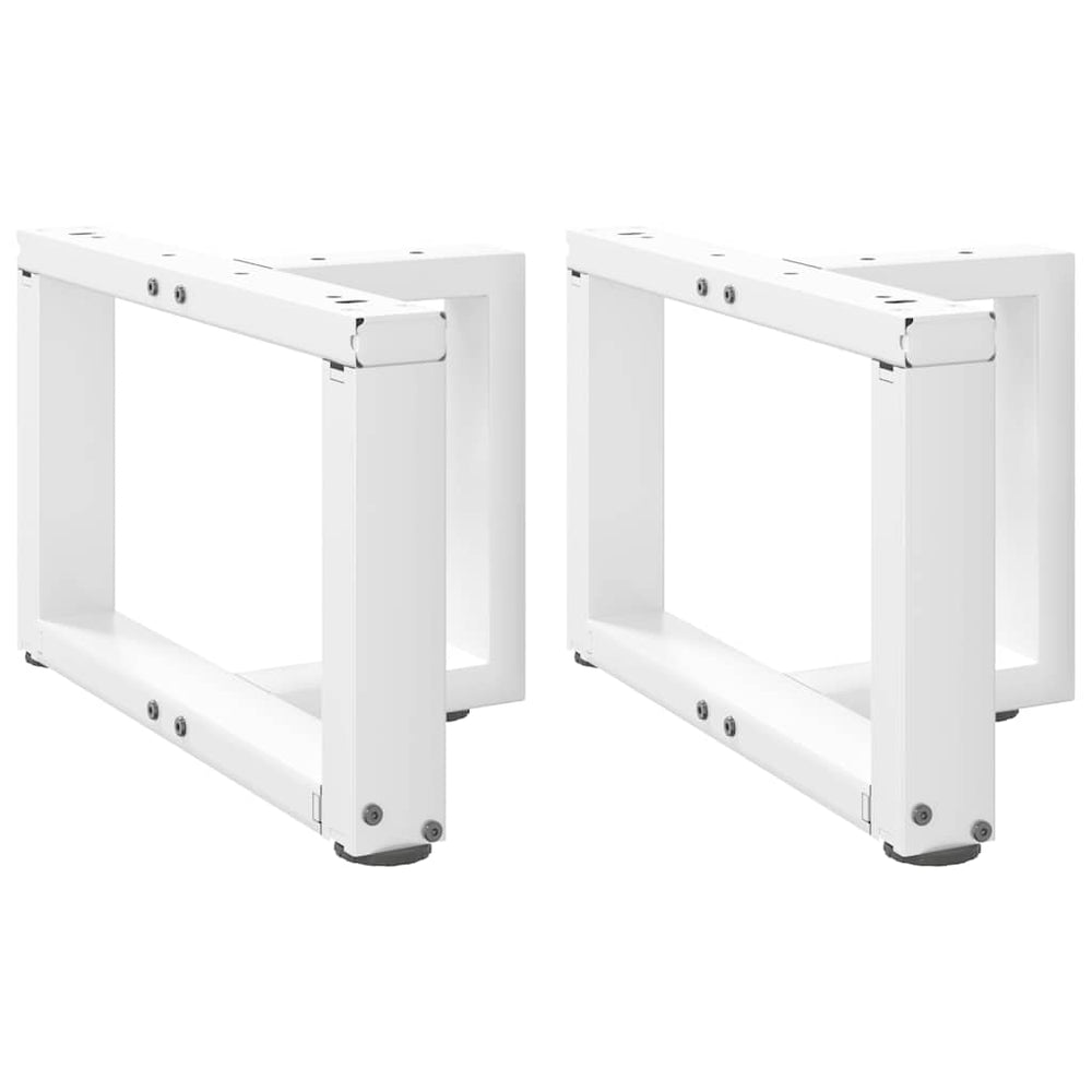 vidaXL Pieds de table basse en T 2 pcs. Blanc 40x25x(30-31) cm Acier