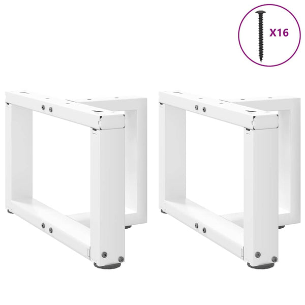 Weiße Couchtischbeine T-Form, 2er Set