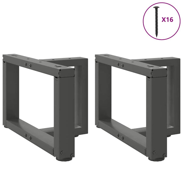 Couchtischbeine T-Form Anthrazit, 2er-Set