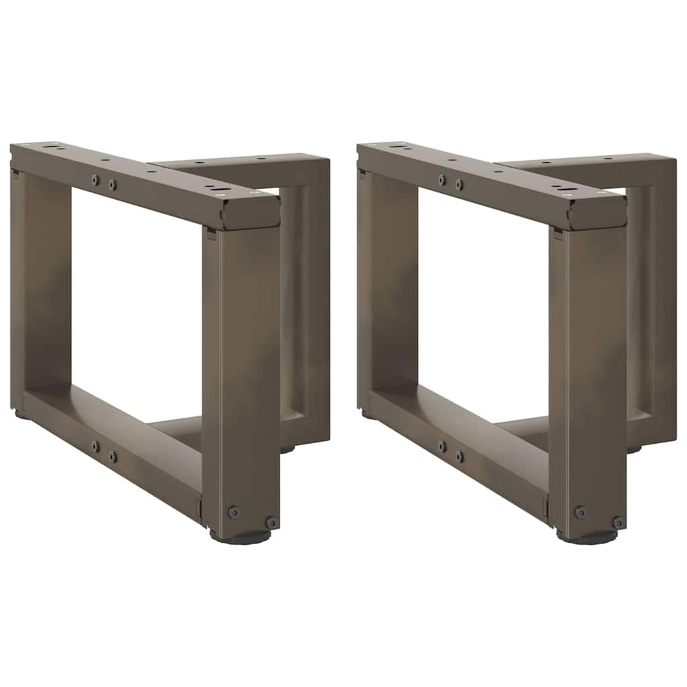 vidaXL Pieds de table basse en T 2 pcs. Acier brut 40x25x(30-31) cm Acier