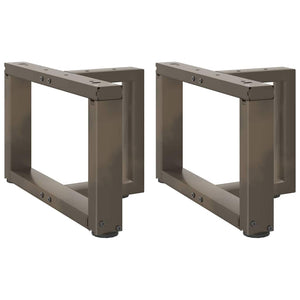 Couchtischbeine T-Form Stahl Natur 40x25x30-31cm, 2er-Set