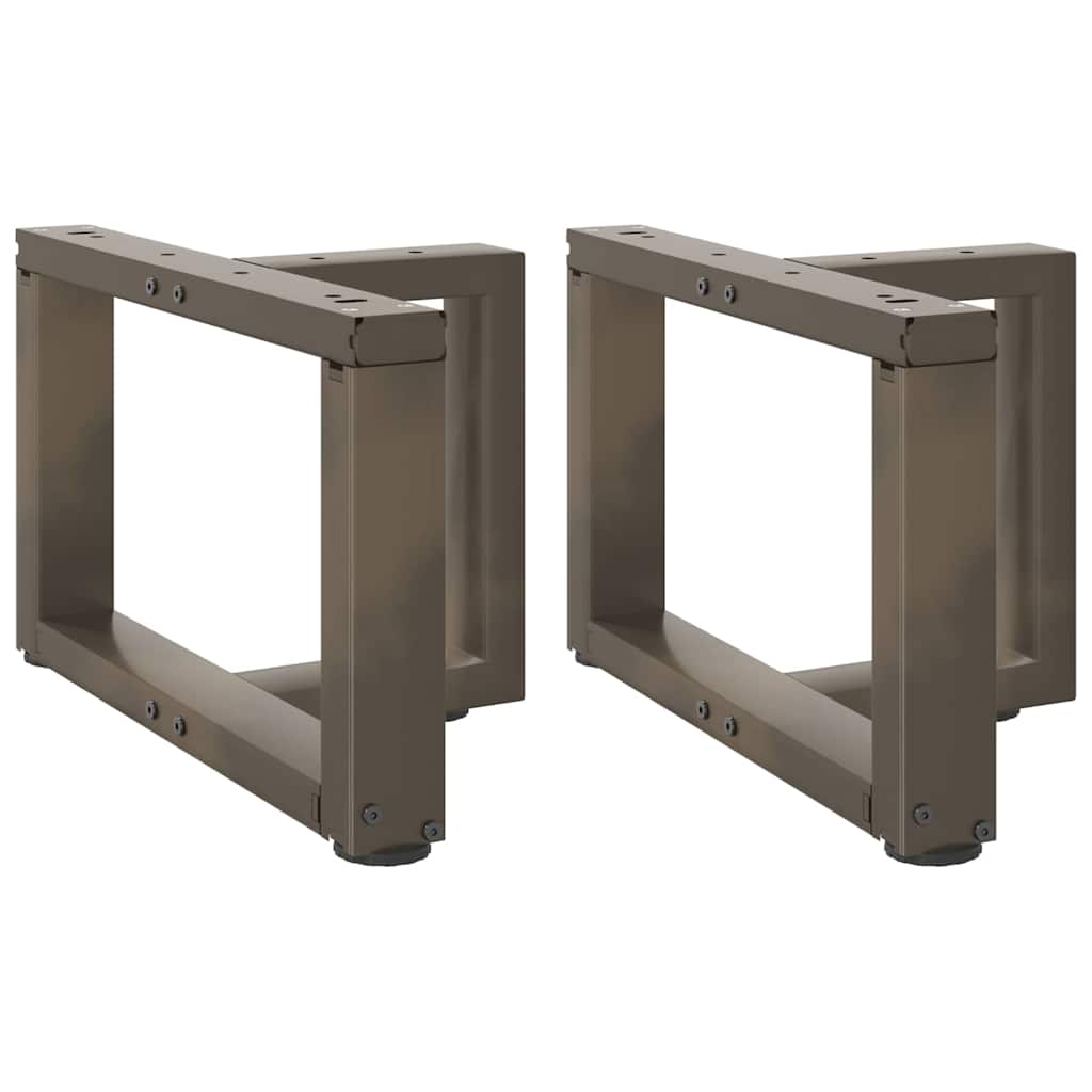 Couchtischbeine T-Form Stahl Natur 40x25x30-31cm, 2er-Set