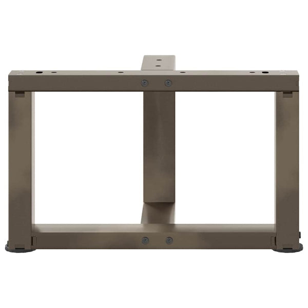 Couchtischbeine T-Form Stahl Natur 40x25x30-31cm, 2er-Set