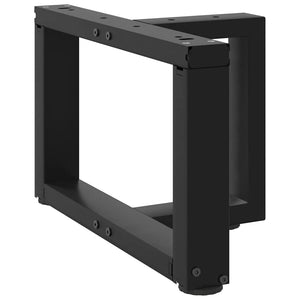 Couchtischbeine T-Form, Schwarz, Stahl