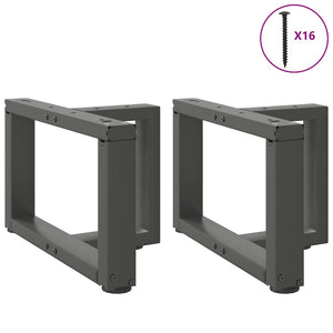 Couchtischbeine T-Form Anthrazit, 2er-Set