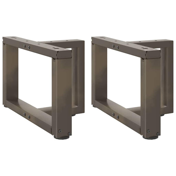 Couchtischbeine T-Form Naturstahl 50x25x30-31 cm