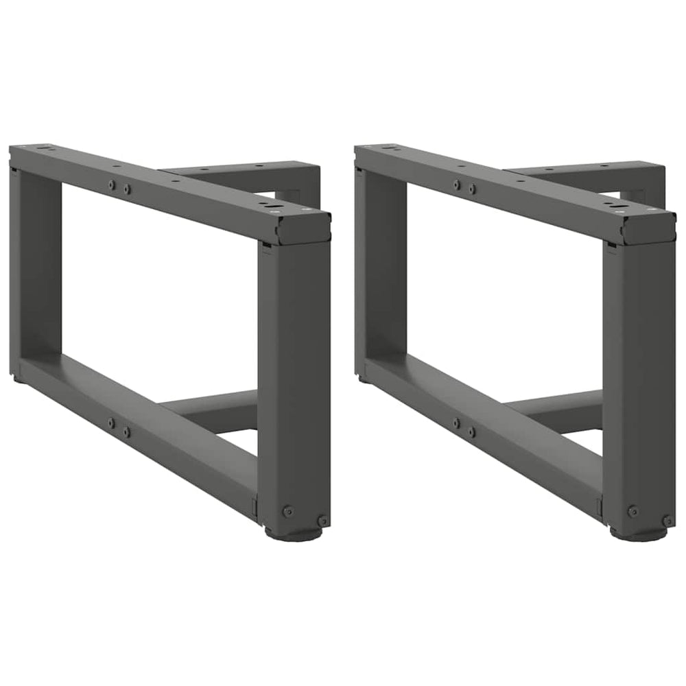 vidaXL Pieds de table basse en T 2 pcs. Anthracite 60x25x(30-31) cm Acier