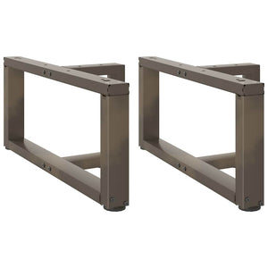 Couchtischbeine T-Form Stahl Natur 60cm 2er-Set