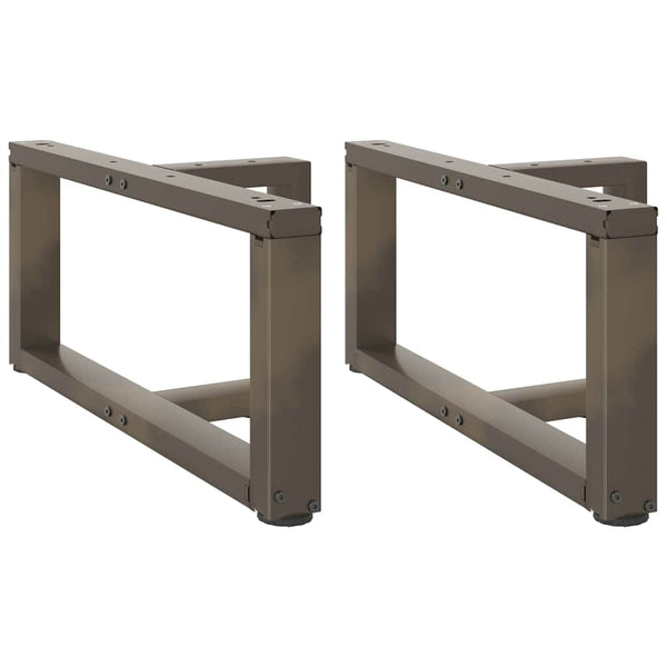 Couchtischbeine T-Form Stahl Natur 60cm 2er-Set