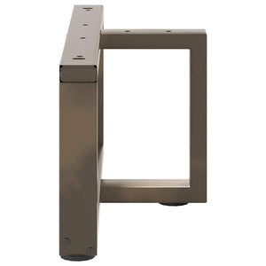 Couchtischbeine T-Form Stahl Natur 60cm 2er-Set