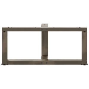 Couchtischbeine T-Form Stahl Natur 60cm 2er-Set