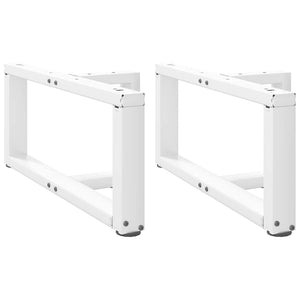 Weiße Couchtischbeine T-Form, 70 cm, 2er Set