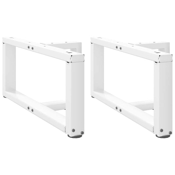 Weiße Couchtischbeine T-Form, 70 cm, 2er Set