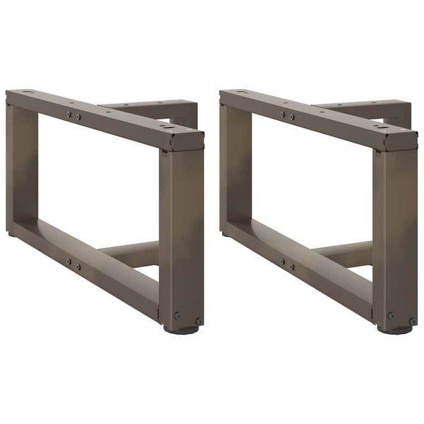 Couchtischbeine T-Form, Stahl Natur, 70cm, 2er-Set