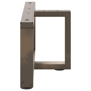 Couchtischbeine T-Form, Stahl Natur, 70cm, 2er-Set