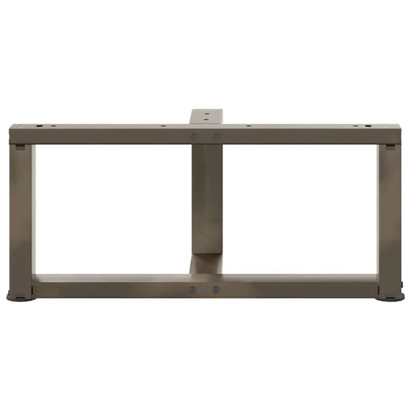 Couchtischbeine T-Form, Stahl Natur, 70cm, 2er-Set