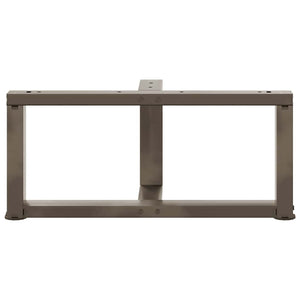 Couchtischbeine T-Form, Stahl Natur, 70cm, 2er-Set