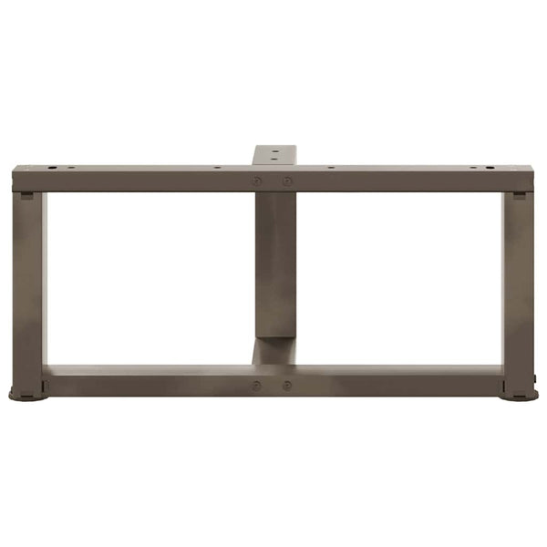 Couchtischbeine T-Form, Stahl Natur, 70cm, 2er-Set