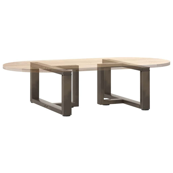 Couchtischbeine T-Form, Stahl Natur, 70cm, 2er-Set