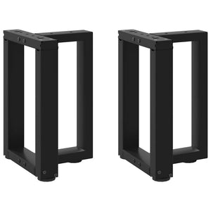 Couchtischbeine T-Form, 2er Set, Schwarz
