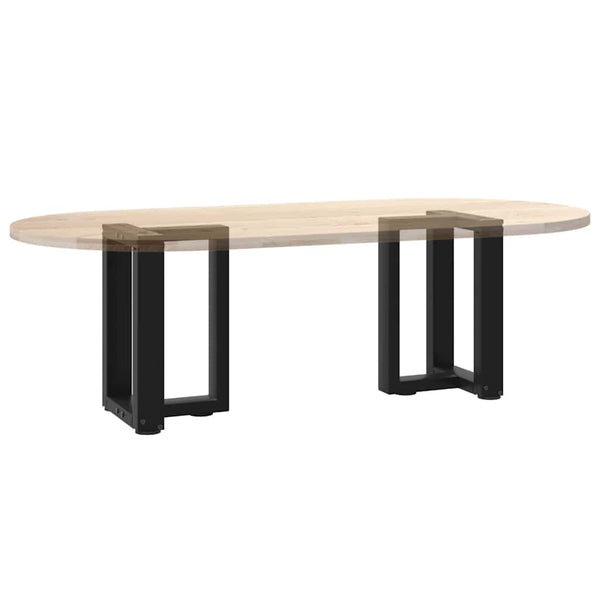 Couchtischbeine T-Form, 2er Set, Schwarz