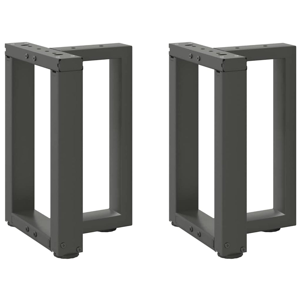 vidaXL Pieds de table basse en T 2 pcs. Anthracite 28x25x(42-43) cm Acier