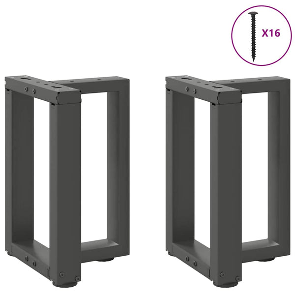 Couchtischbeine T-Form Anthrazit, 2er Set