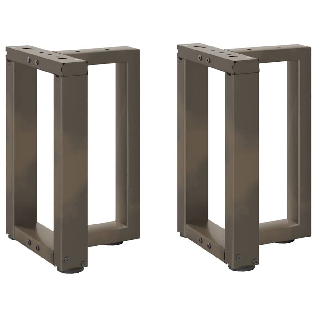 Couchtischbeine T-Form, Stahl Natur, 2er Set