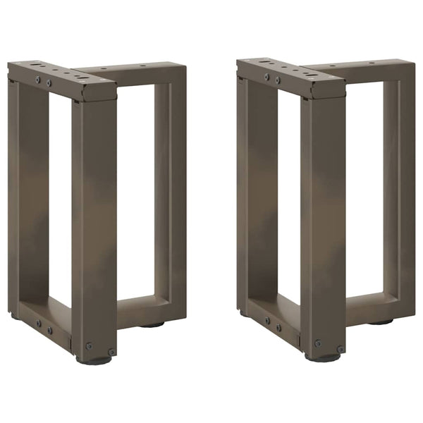Couchtischbeine T-Form, Stahl Natur, 2er Set
