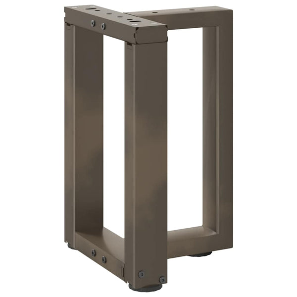 Couchtischbeine T-Form, Stahl Natur, 2er Set