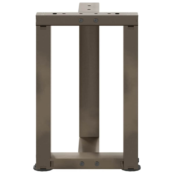 Couchtischbeine T-Form, Stahl Natur, 2er Set