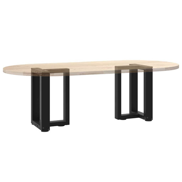 Schwarze Couchtischbeine T-Form, 2er Set