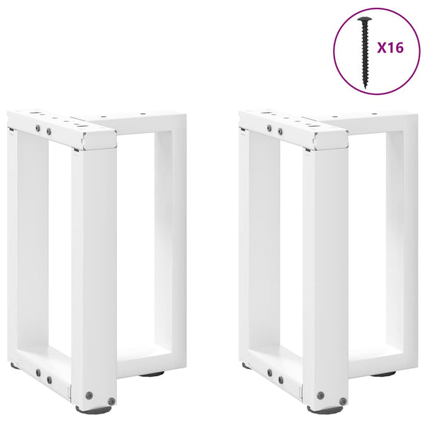 Couchtischbeine T-Form Weiß, 2er-Set