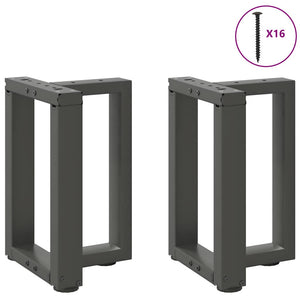 Couchtischbeine T-Form Anthrazit, 2er-Set