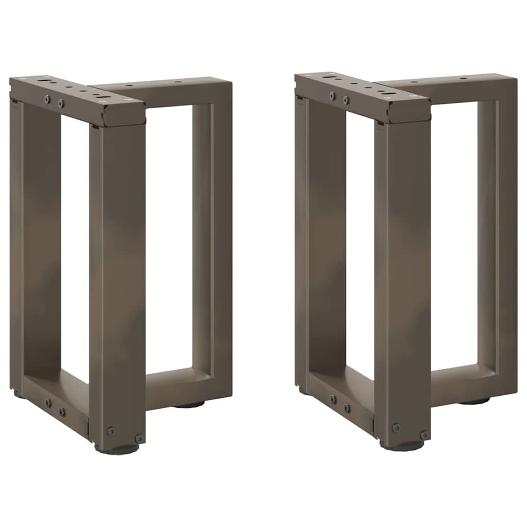 Couchtischbeine T-Form, Stahl Natur, 2er-Set