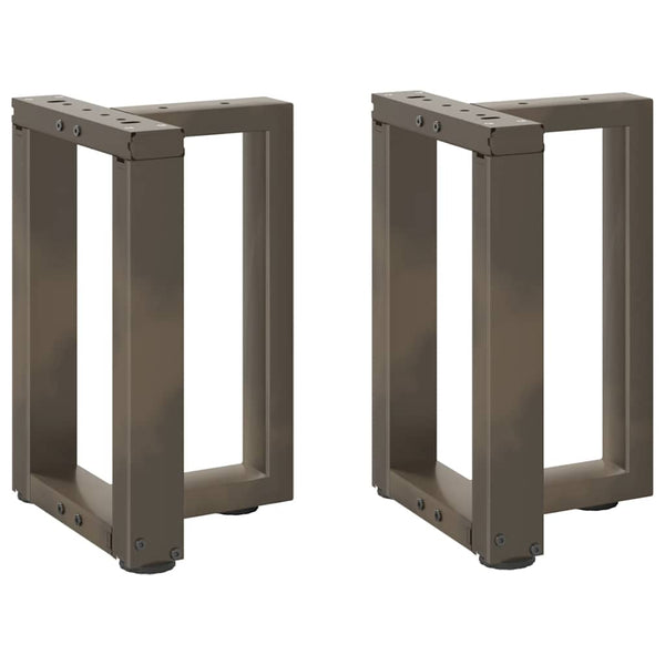 Couchtischbeine T-Form, Stahl Natur, 2er-Set