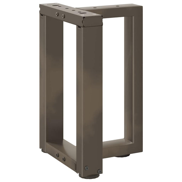 Couchtischbeine T-Form, Stahl Natur, 2er-Set