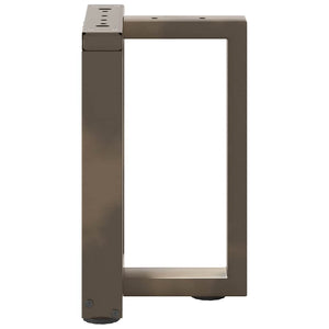 Couchtischbeine T-Form, Stahl Natur, 2er-Set