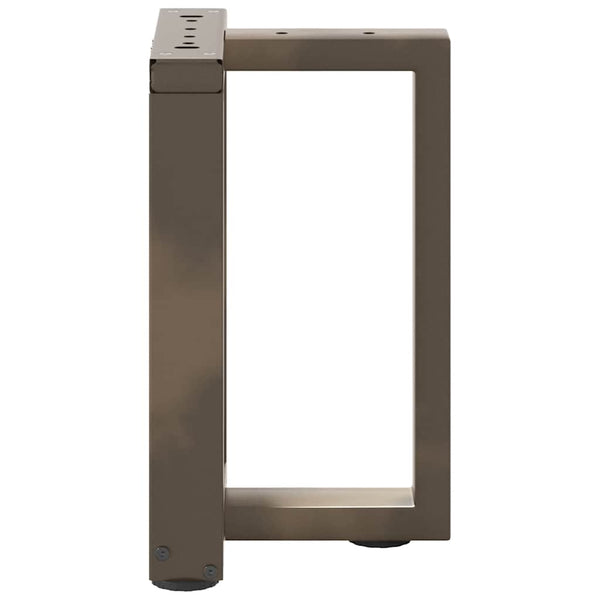 Couchtischbeine T-Form, Stahl Natur, 2er-Set