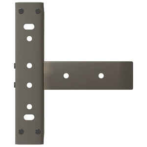 Couchtischbeine T-Form, Stahl Natur, 2er-Set