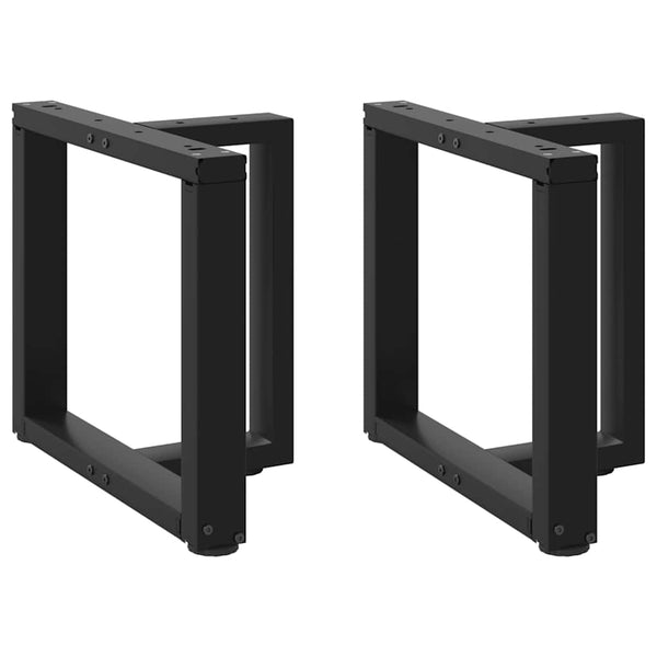 Couchtischbeine T-Form Schwarz, 2er Set