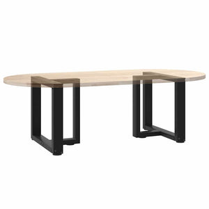 Couchtischbeine T-Form Schwarz, 2er Set