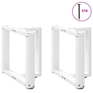 Couchtischbeine T-Form, Weiß, 2er Set