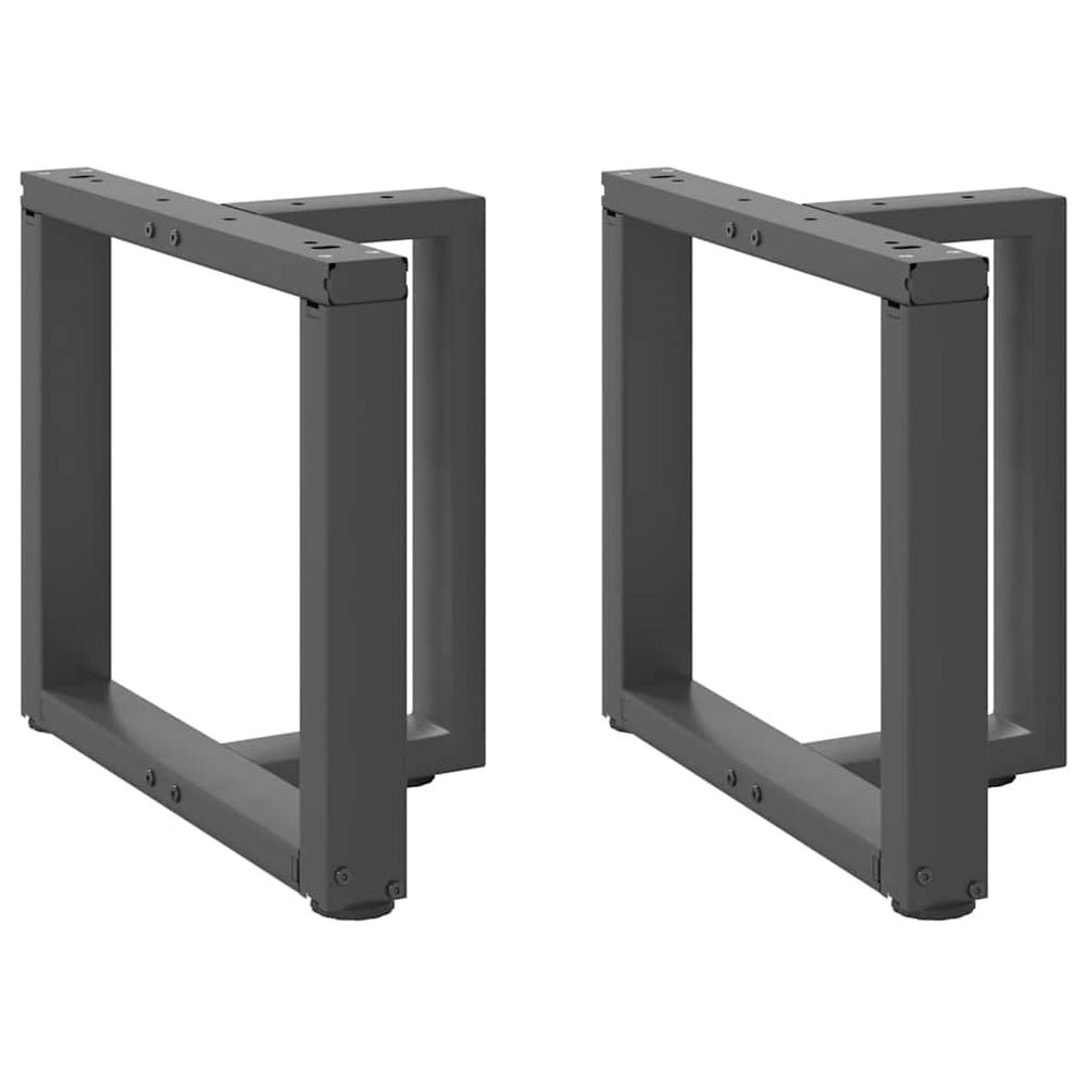 vidaXL Pieds de table basse en T 2 pcs Anthracite 50x25x(42-43) cm Acier