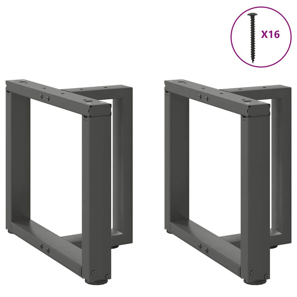 Couchtischbeine T-Form Anthrazit 2er Set