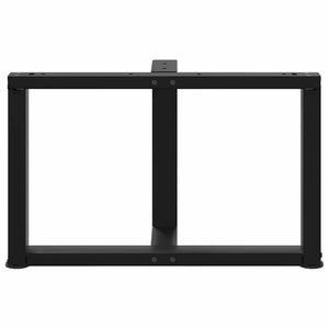 Couchtischbeine T-Form Schwarz, 2er Set